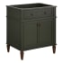 Signature Hardware Elmdale 30" Freestanding Mahogany Single Basin Vanity Cabinet - Cabinet Only - Less Vanity Top Dark Olive Green