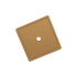 Signature Hardware 1-9/16" Contemporary Square Cabinet Knob Backplate Brushed Gold