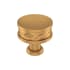 Signature Hardware Lazzara 1-1/4 Inch Hammered Mushroom Cabinet Knob Brushed Gold