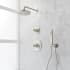 Signature Hardware Sefina Pressure Balanced Shower System with Rainfall Shower Head, Hand Shower, Hose, Valve Trim and Diverter - Accufit Rough-In Valve Included Brushed Nickel