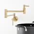 Signature Hardware Modern Retractable 4.8 GPM Wall-Mounted Single Hole Pot Filler Aged Brass