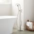Signature Hardware Vilamonte Floor Mounted Tub Filler Faucet - Includes Hand Shower and Valve without Stops Brushed Nickel