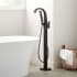Signature Hardware Vilamonte Floor Mounted Tub Filler Faucet - Includes Hand Shower and Valve without Stops Matte Black