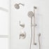 Signature Hardware Provincetown Pressure Balanced Shower System with Shower Head, Hand Shower, Slide Bar, Shower Arm, Hose, and Valve Trim - Accufit Rough-In Valve Included Brushed Nickel