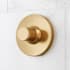 Signature Hardware Lentz Thermostatic Valve Trim with Knob Handle - 3/4" Rough-In Valve Included Brushed Gold