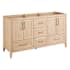 Signature Hardware Arrietty 60" Freestanding Bamboo Double Basin Vanity - Cabinet Only - Less Vanity Top Natural Bamboo