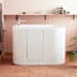 Signature Hardware Kamiza 55" Walk-In Freestanding Japanese Soaking Tub White
