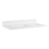 Signature Hardware 37" Quartz Vanity Top with Rectangular Drop-In Sink and Backsplash Arctic White Quartz