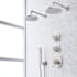 Signature Hardware Sefina Thermostatic Shower System with Rainfall Shower Head, Hand Shower, Shower Arm, Hose, and Valve Trim - Rough-In Valve Included Brushed Nickel