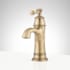 Signature Hardware Beasley 1.2 GPM Single Hole Bathroom Faucet with Pop-Up Drain Assembly Aged Brass