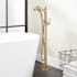 Signature Hardware Beasley Floor Mounted Tub Filler with Hand Shower - Less Rough-In Valve Aged Brass