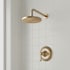 Signature Hardware Beasley Pressure Balanced Shower Only Package with Rainfall Shower Head and Valve Trim - Accufit Rough-In Valve Included Aged Brass