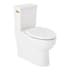 Signature Hardware Lavrik 1.28 GPF Skirted Two Piece Elongated Toilet with Reversible Trip Lever - ADA Compliant - Standard Seat Included White / Brushed Gold