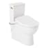 Signature Hardware Lavrik 1.28 GPF Skirted Two Piece Elongated Toilet with Reversible Trip Lever - ADA Compliant - Bidet Seat Included White / Brushed Gold