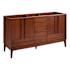 Signature Hardware Sybill 60" Freestanding Mahogany Vanity - Cabinet Only - Less Vanity Top Washed Walnut