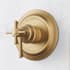 Signature Hardware Marceau Dual Control Pressure Balanced Valve Trim with Cross Handle - Rough-In Valve Included Aged Brass