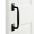 Signature Hardware Galdin Brass Offset Single Door Pull - Matte Black Matte Black