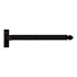 Signature Hardware Leerwin 24-1/4" x 6-1/2" Strap Square Corner Surface Mount Door Hinge - Single Hinge Black Powder Coat