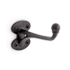 Signature Hardware Prue Cast Iron Single Robe Hook Black Powder Coat