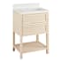 Signature Hardware Robertson 24" Freestanding Poplar Single Basin Vanity Set with Cabinet, Vanity Top, and Rectangular Undermount Sink - Single Faucet Hole Unfinished / Arctic White