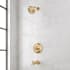 Signature Hardware Provincetown Pressure Balance Tub and Shower Set Trim Brushed Gold