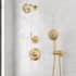 Signature Hardware Provincetown Pressure Balanced Shower System with Shower Head, Hand Shower, Shower Arm, Hose, and Valve Trim Brushed Gold