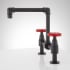 Signature Hardware-929279-NO-Black and Red Handles - Side
