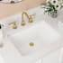 Signature Hardware Carraway 21" Rectangular Porcelain Undermount Bathroom Sink White