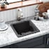 Signature Hardware Totten 17" Drop In / Undermount Single Basin Granite Composite Prep Sink Black