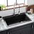 Signature Hardware Totten 33" Drop In / Undermount Single Basin Granite Composite Kitchen Sink Black