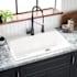 Signature Hardware Totten 33" Drop In / Undermount Single Basin Granite Composite Kitchen Sink White