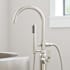 Signature Hardware Gunther Floor Mounted Tub Filler Faucet - Includes Hand Shower Brushed Nickel