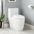 Signature Hardware Sitka 1.28 GPF One Piece Elongated Toilet - Bidet Seat Included, ADA Compliant White