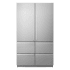 Signature Kitchen Suite 48 Inch Wide 15 Amp 26 Cu. Ft. Energy Star Certified Panel Ready French Door Refrigerator with LED Lights and Glass Shelves Satin Stainless Steel