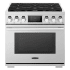Signature Kitchen Suite 36 Inch Wide 6.3 Cu. Ft. Free Standing Gas Range with Ultra High and Ultra Low Burners Stainless Steel