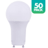 Simply Conserve Pack of (50) 9 Watt Dimmable A19 GU24 LED Bulbs - 800 Lumens, 3000K, and 90CRI White