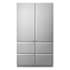 SKS 48 Inch Wide 15 Amp 26 Cu. Ft. Energy Star Certified Panel Ready French Door Refrigerator with LED Lights and Glass Shelves Satin Stainless Steel