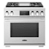 SKS 36 Inch Wide 6.3 Cu. Ft. Free Standing Gas Range with Broil Element and Griddle Stainless Steel