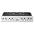 SKS 48 Inch Wide 240 Volt 4 Burner Dual Fuel Rangetop with Induction Burners Stainless Steel