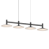 Sonneman Systema Staccato 43" Wide LED Commercial Linear Pendant Satin Black