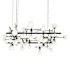 Sonneman Nebula 31 Light 80" Wide LED Abstract Chandelier Satin Black