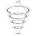 Sonneman Arctic Rings 5 Light 37" Wide LED Ring Chandelier Bright Satin Aluminum
