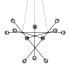 Sonneman Proton Alpha LED Pendant Polished Black Nickel