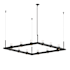 Sonneman Intervals 56" Wide Pillar Candle Chandelier Satin Black / Clear Glass