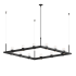 Sonneman Intervals 56" Wide Pillar Candle Chandelier Satin Black / Clear Glass