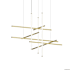 Sonneman Labyrinth 61" Wide Abstract Chandelier Brass
