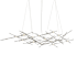 Sonneman Constellation Ursa Minor 55" Wide Integrated LED Chandelier with Acrylic Shades Satin Nickel / Clear Faceted