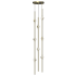 Sonneman Constellation Andromeda 8 Light 6" Wide LED Abstract Multi Light Pendant Satin Brass