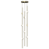 Sonneman Constellation Andromeda 8 Light 6" Wide LED Abstract Multi Light Pendant Satin Brass
