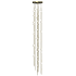Sonneman Constellation 78" Tall LED Abstract Multi Light Pendant with White Acrylic Shades - 2700K Satin Brass